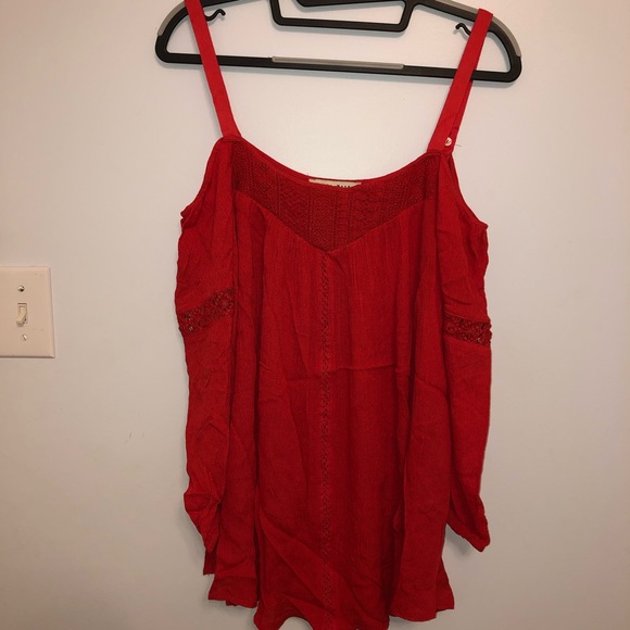 NWT Haute Monde Boho Cold Shoulder Medium Blouse - Picture 2 of 6
